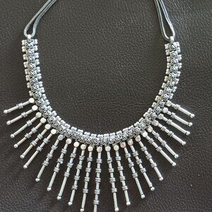 Nasty Gal Silver Spiked Necklace and Nasty Gal Store Collectable Tote Pre-owned